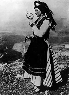 Images Dated 31st August 2011: Greek Spinning Girl