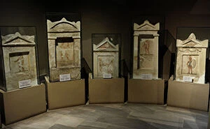 Limestone Collection: Greek steles with traces of polychromy. From Sidon (Lebanon)