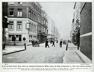 Images Dated 20th November 2017: Greek Street, Soho, the Worst Street in London, 1906