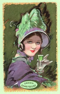 Bonnet Prints: Green Chartreuse Liqueur, by William Barribal