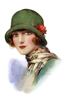 Rosy Collection: Green Cloche & Scarf