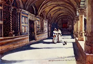 Shadows Prints: Green Cloister of Santa Maria Novella, Florence, Italy