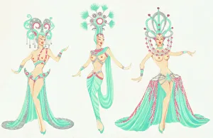 Green Costumes Tryptich - Murrays Cabaret Club Costume