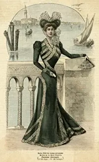 Balustrade Prints: Green Dress 1899