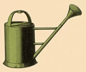Watering Gallery: Green Watering Can Date: 1880