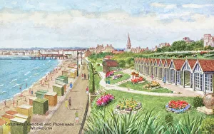 Pier Prints: Greenhill Gardens and Promenade, Weymouth, Dorset