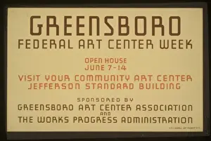 Greensboro Federal Art Center week Open house June 7-14 : Vi