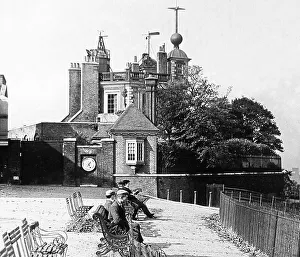 Observatory Prints: Greenwich Observatory and Time Ball Victorian period