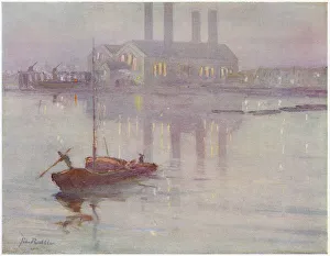Boatman Prints: Greenwich: the power station. Date: 1915