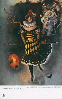 Leads Collection: Greetings to you all - A pretty skater leads a Pierrot