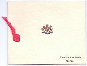 Sofia Collection: Greetings card, British Legation, Sofia, Bulgaria