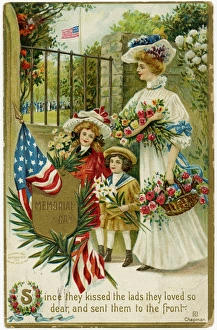 Images Dated 22nd September 2016: Greetings card to celebrate Memorial Day, USA