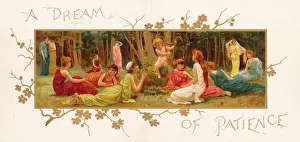 Raphaelite Prints: Greetings card design, A Dream of Patience