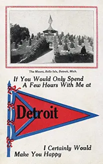 Triangular Prints: Greetings card from Detroit, Michigan, USA