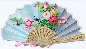 Greetings card in the form of a fan