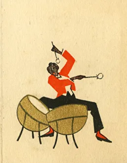 Images Dated 14th September 2018: Greetings card, Jazz drummer