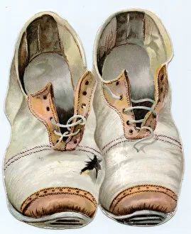 Shabby Gallery: Greetings card, pair of shabby shoes
