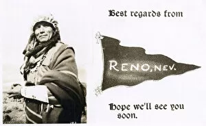Reno Collection: Greetings card from Reno, Nevada, USA