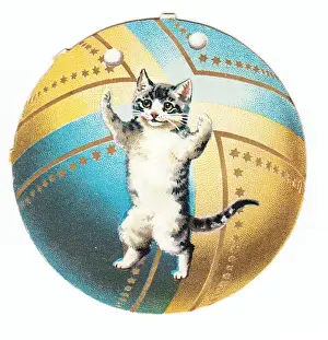 Greetings card in the shape of a ball