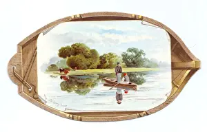 Greetings card in the shape of a boat