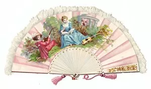 Images Dated 11th November 2015: Greetings card in the shape of a fan