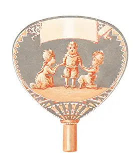 Greetings card in the shape of a fan