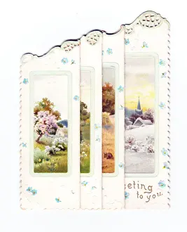 Lattice Prints: Greetings card in the shape of a folding screen