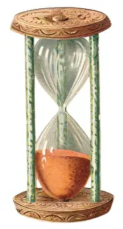 Timing Prints: Greetings card in the shape of an hourglass