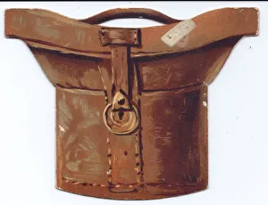 Images Dated 11th May 2018: Greetings card in the shape of a leather hatbox