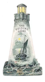 Guiding Prints: Greetings card in the shape of a lighthouse