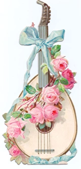 Images Dated 3rd December 2015: Greetings card in the shape of a mandolin