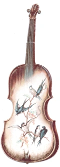 Images Dated 3rd December 2015: Greetings card in the shape of a violin