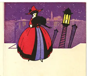 Greetings card - Venice under the stars
