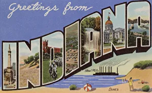 Capitol Prints: Greetings from Indiana, USA Date: 1936