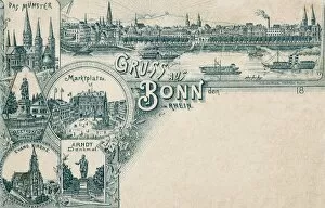 Greetings postcard from Bonn-am-Rhein, Germany