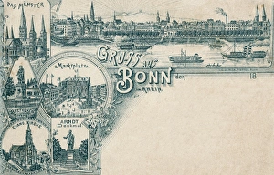 Greetings postcard from Bonn-am-Rhein, Germany Greetings postcard from Bonn-am-Rhein, Germany