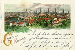 Chimney Prints: Greetings postcard from Essen, Germany