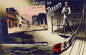 Greetings postcard from Taranto, Italy