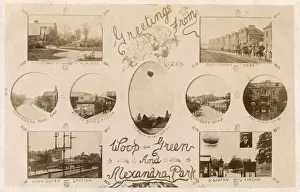 Hart Prints: Greetings postcard from Wood Green and Alexandra Park