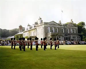 Grenadier Guards drummers, Trengwainton House, Cornwall