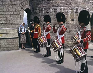 Drumming Collection: Grenadier Guards, St Michaels Mount, Cornwall