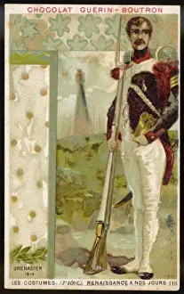 Tipped Prints: Grenadier / Napoleon 1814