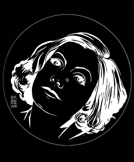 Luke Gallery: Greta Garbo, optical illusion illustration