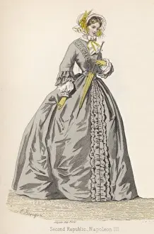 Ears Prints: Grey Dress 1850S