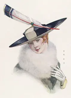 Grey Hat with Feather