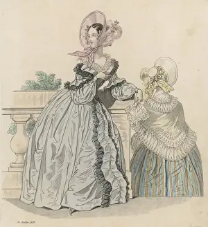 Redingote Prints: Grey or Striped Gown
