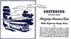 Coaches Prints: Greyhound Lines, USA, ticket wallet