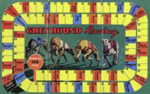 Images Dated 19th February 2018: Greyhound racing board game