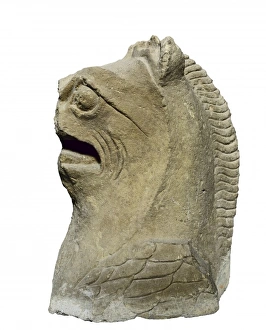 Alcudia Gallery: Griffin. 3rd BC. Iberian art. Sculpture on rock