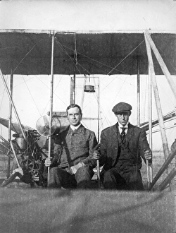 Griffith Brewer and Wilbur Wright after the flight Griffith Brewer and Wilbur Wright after the flight